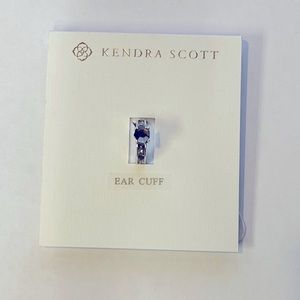 KENDRA SCOTT Jack ear cuff rhodium/black - perfect condition NWT